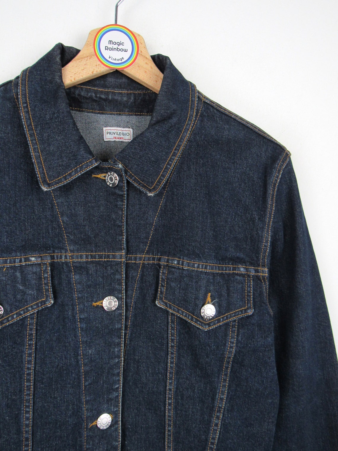 Giacca di jeans Privilegio vintage anni '80 '90 - Taglia S, foto 3 di 5