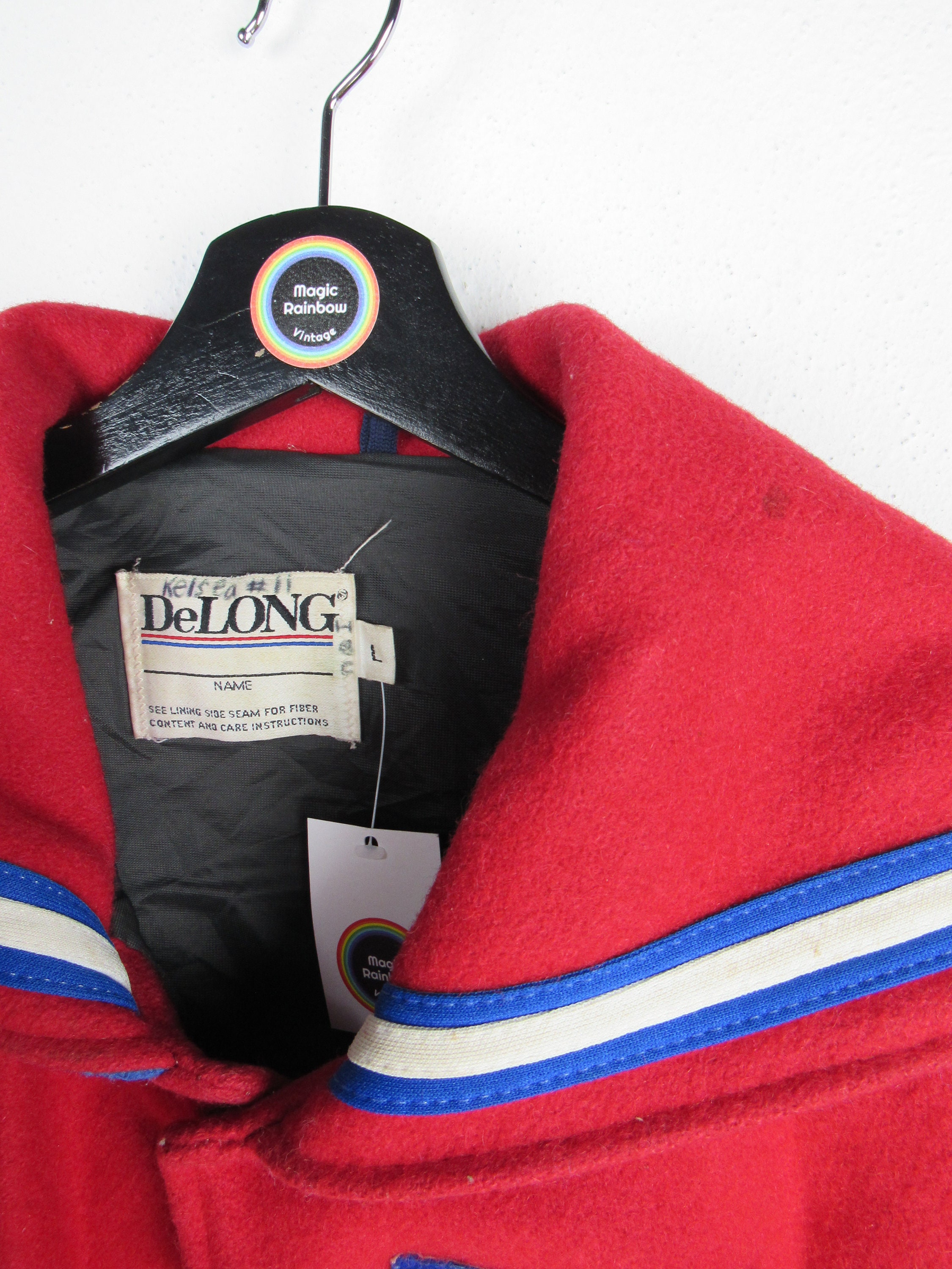 Rainbow varsity jacket sale
