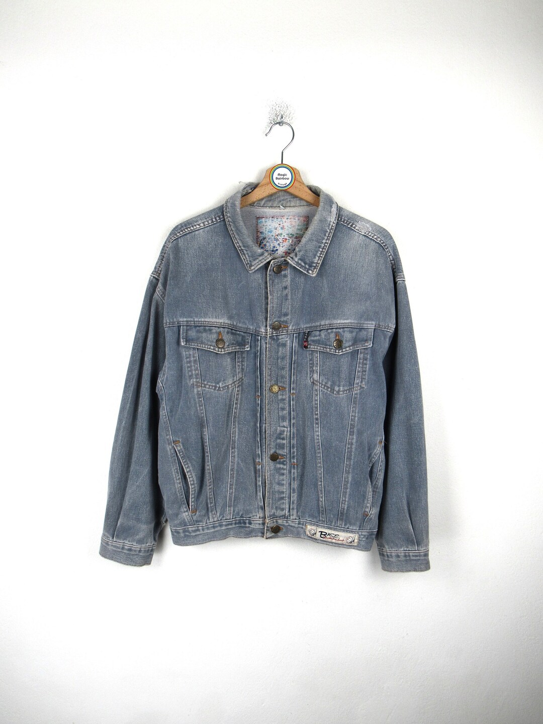 ジャケット・アウター 90s vintage Design denim jacket JNCO Jeans Mens XL Denim Jacket Los Angeles Vintage 90s