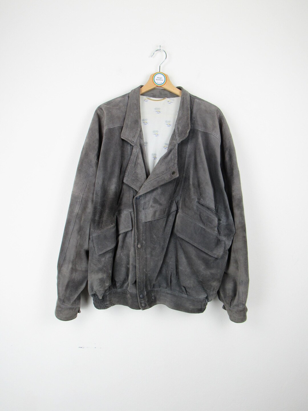 Vintage 90's Suede Jacket - Size L - Etsy Canada