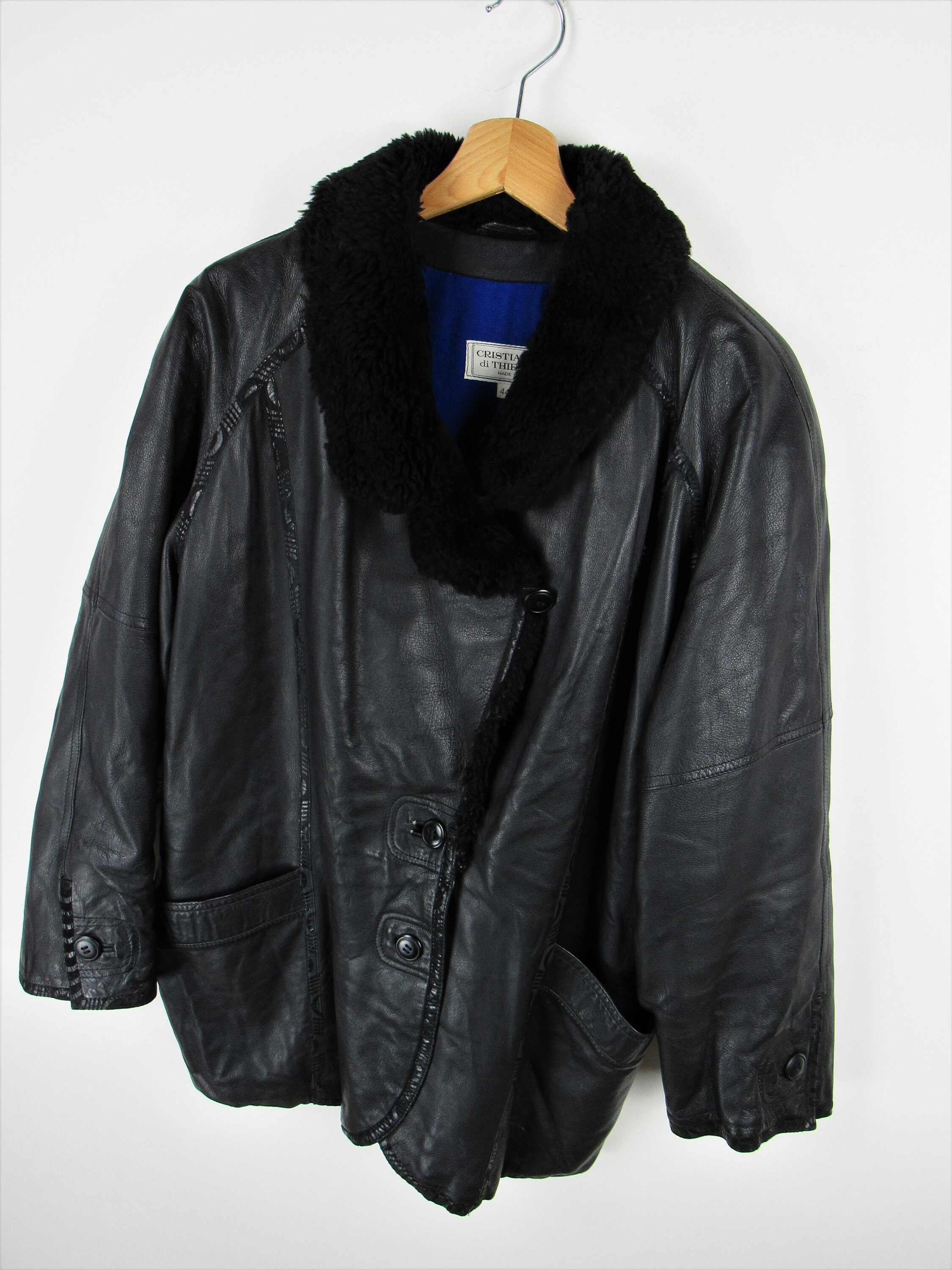 Cristiano Di Thiene Jacket in Genuine Vintage 80s Leather