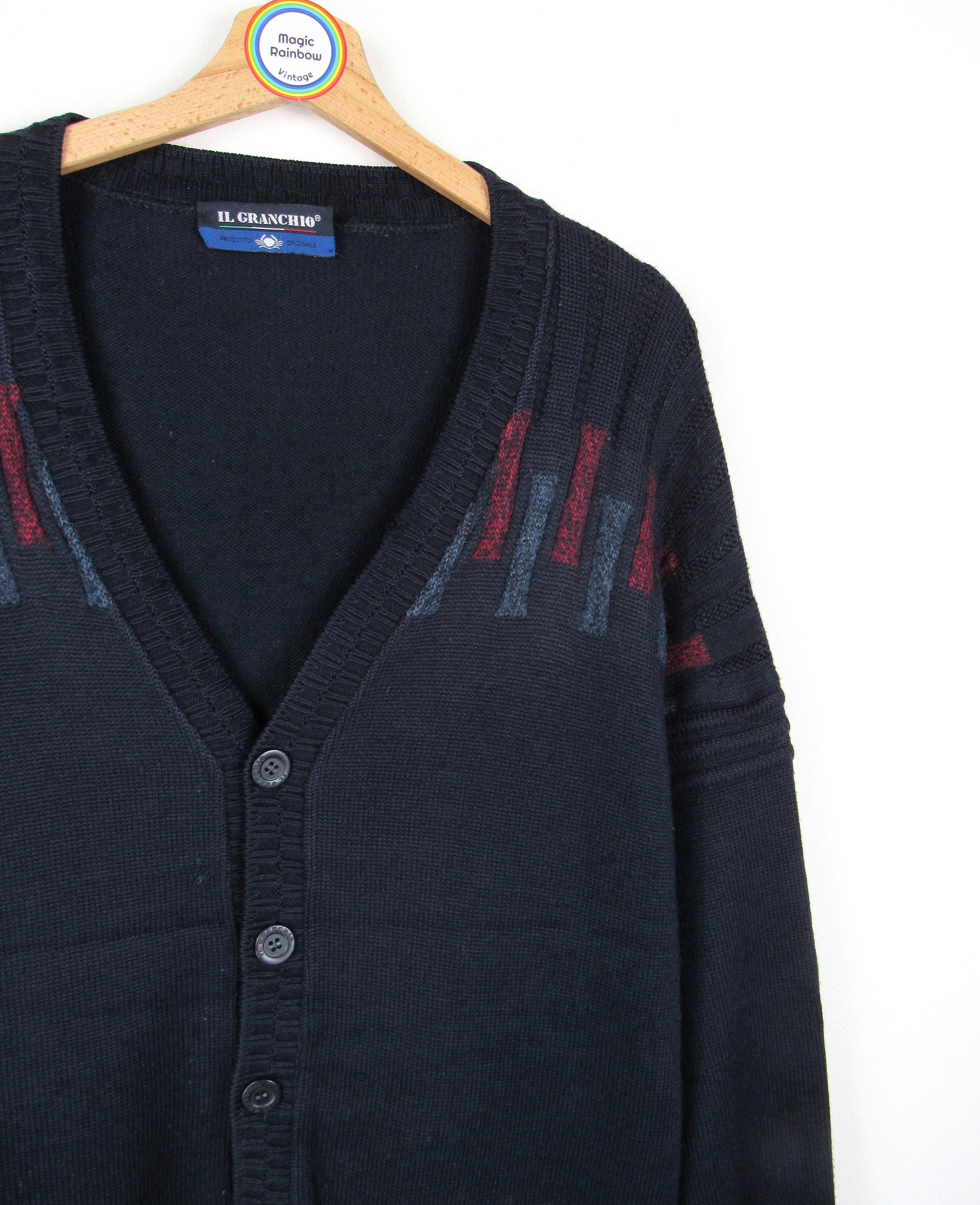 トップス 80s 90s IL GRANCHIO design cardigan Il Granchio Vintage 90s Cardigan - Size XL - Etsy