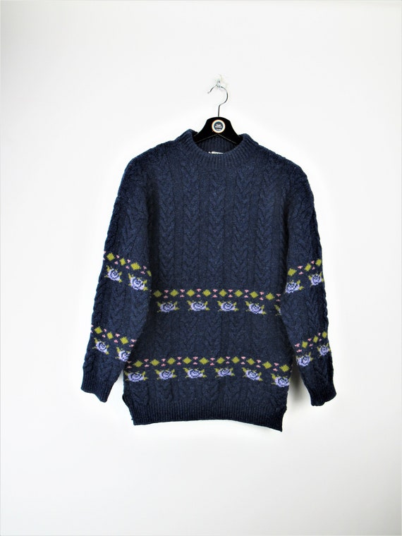 Maglione United Colors Of Benetton Per Bambini/Ragazzi - Girocollo Con Trecce, 80% Lana, 20% Poliammide