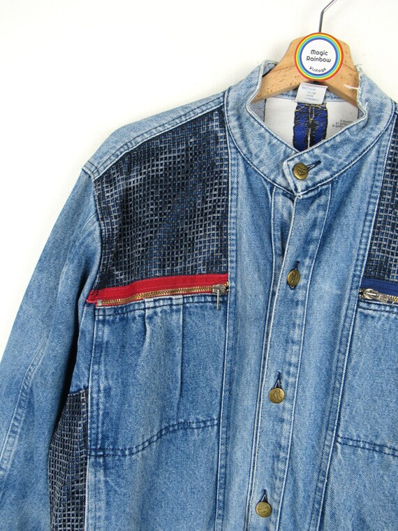 Vintage 80s 90s Pop 84 Denim Jacket - Size S/M - image 4