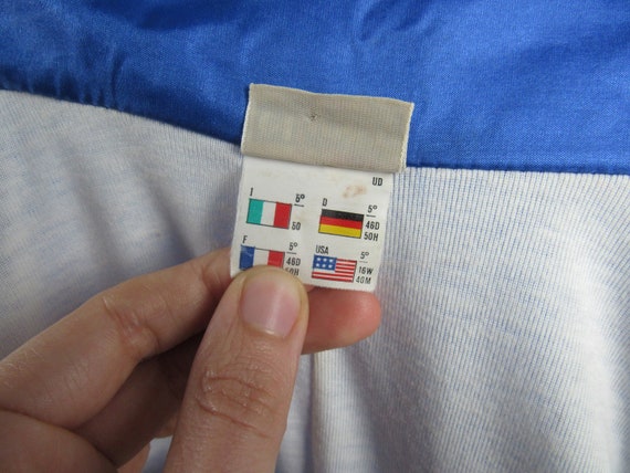 90'sエレッセellesseブルドッグLサイズ青ブルー ハーフジップ