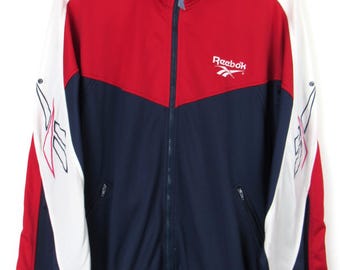 Reebok Giacca tuta acetato vintage anni '90 Taglia L Italia
