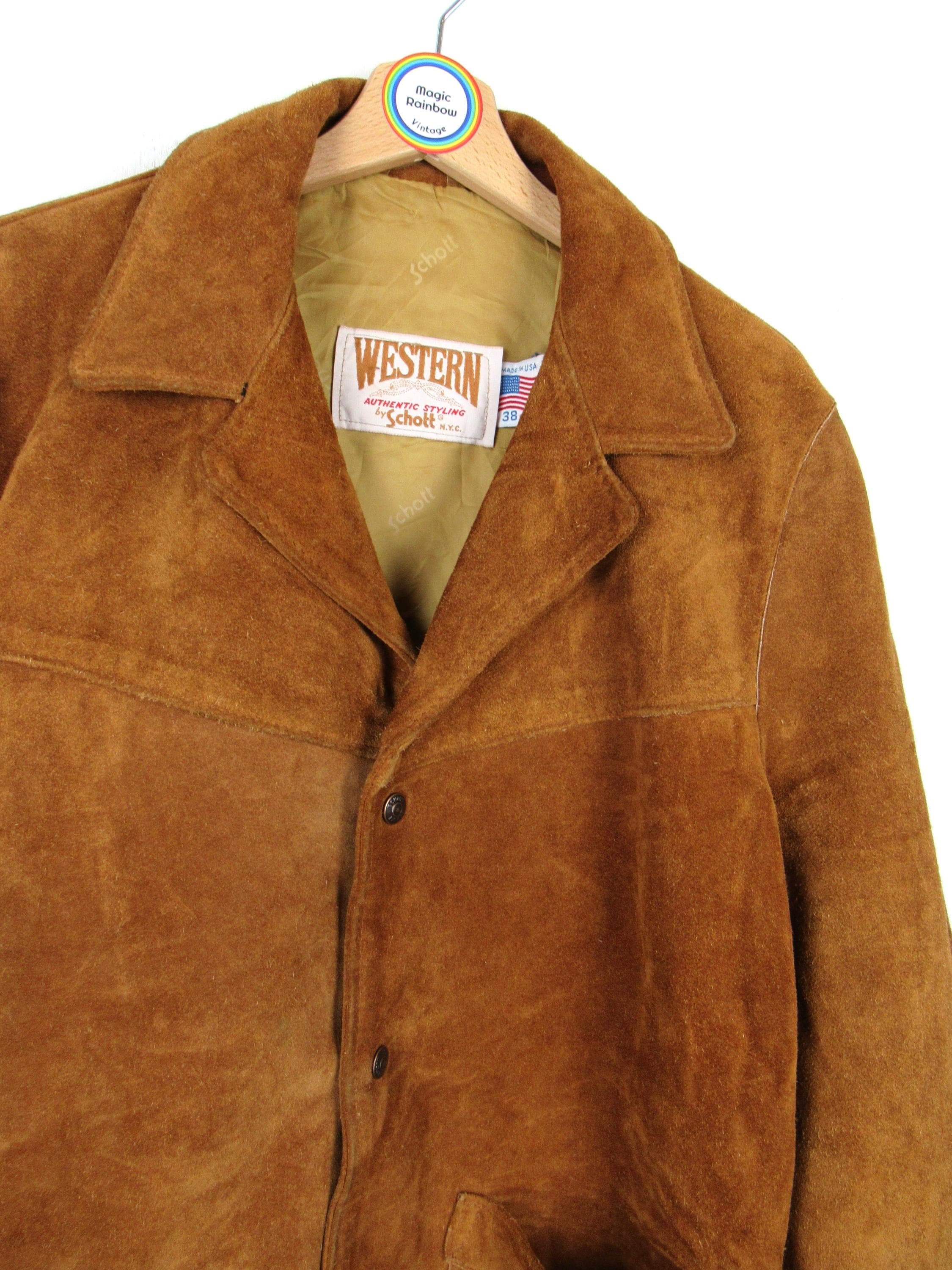 Schott Western Vintage 80's Suede Jacket - Size M - Etsy