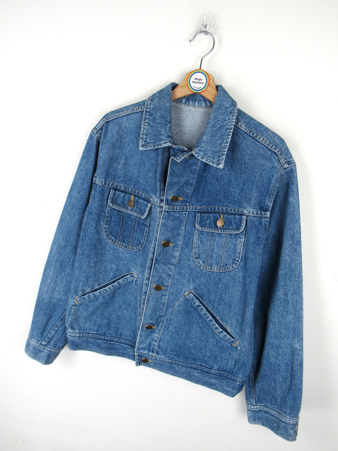 Giacca di jeans vintage anni '80 '90 - Taglia L, foto 2 di 5