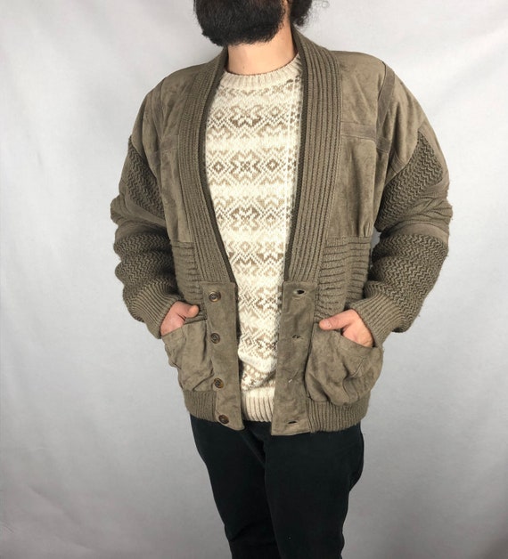90' vintage jacket cardigan sweater, warm sweater… - image 3