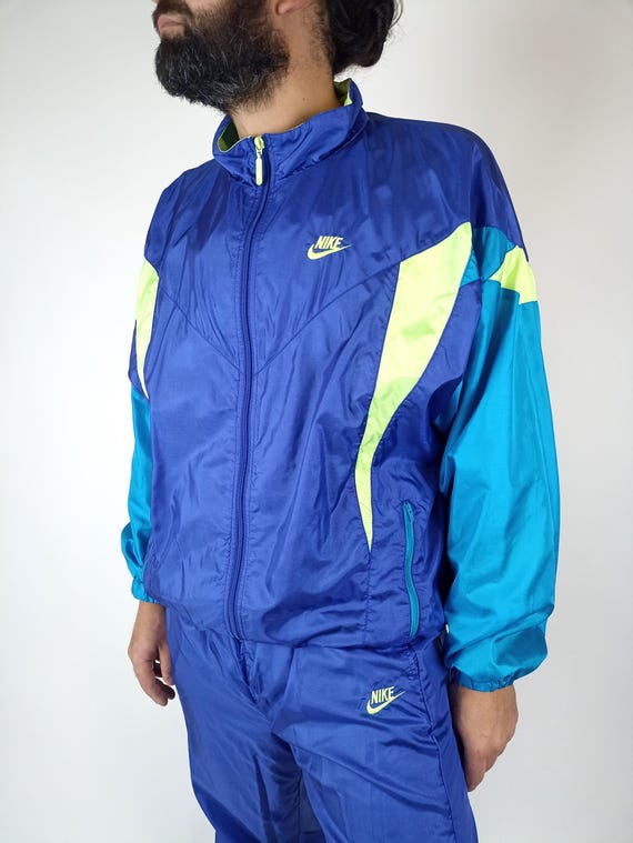 NIKE nylon jacket × pants set up！ Nike tracksuit, green nylon vintage track suit, jacket pants