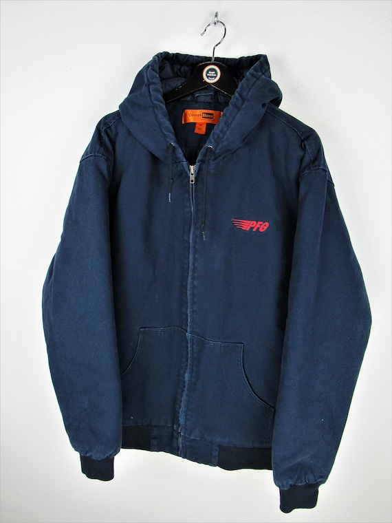 ジャケット・アウター Stone  Vintage Work Jacket 1997 Vintage Corner Stone Flannel Lined Duck Canvas Full-Zip