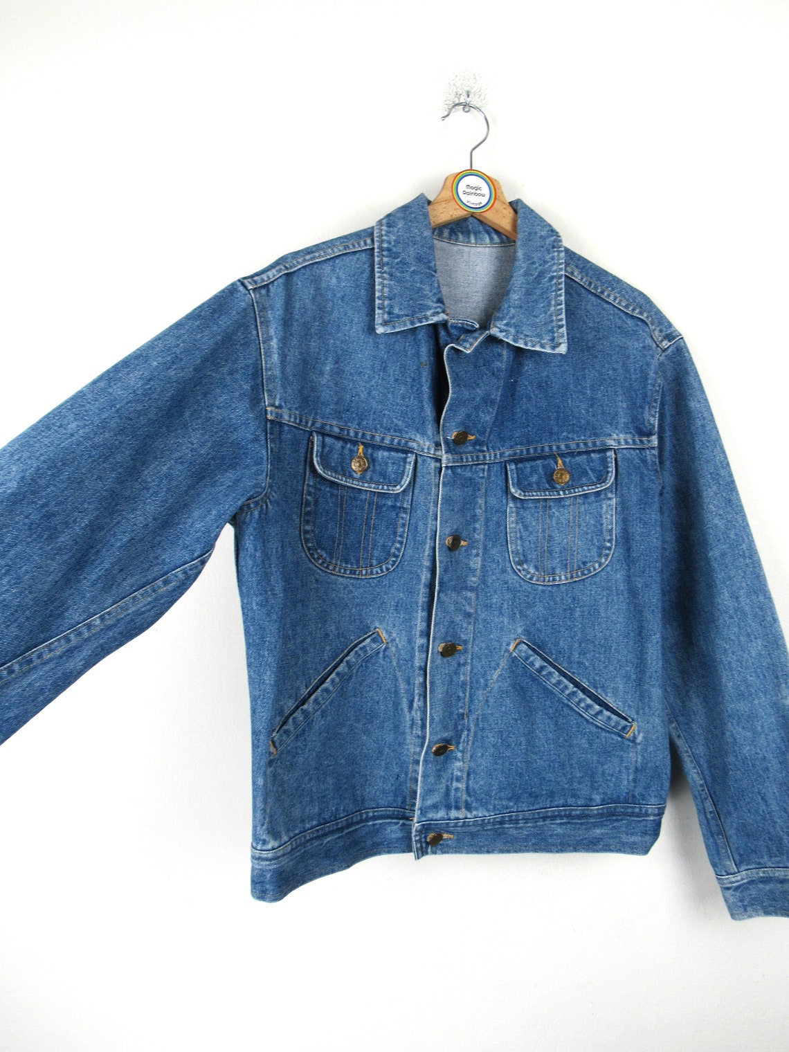 Giacca di jeans vintage anni '80 '90 - Taglia L, foto 4 di 5