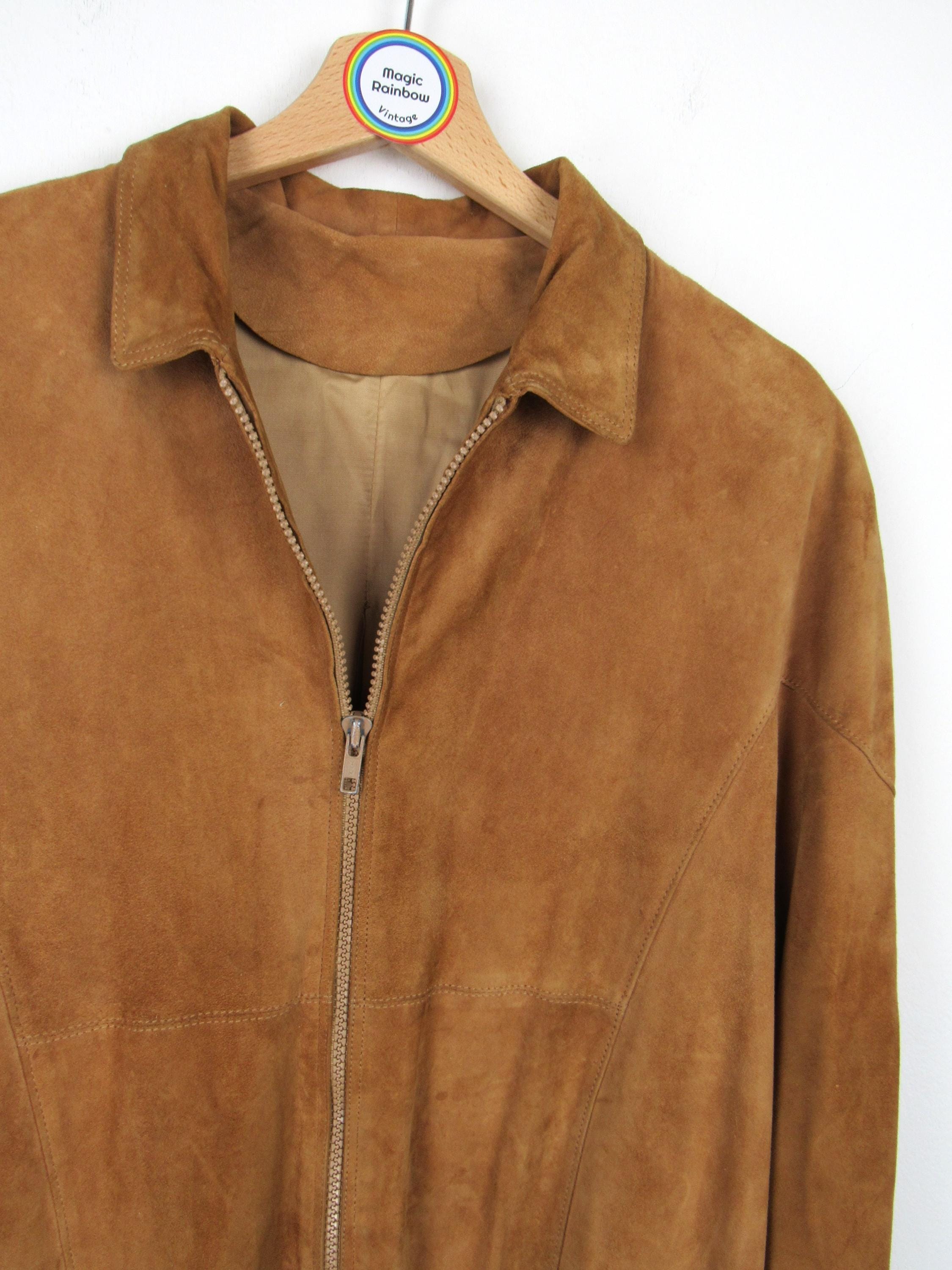 Vintage 90's Suede Jacket Size M - Etsy Vintage 90's Suede Jacket Size M - Etsy