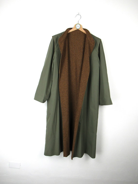 Vintage 90s women's reverse cape trench coat - Si… - image 1