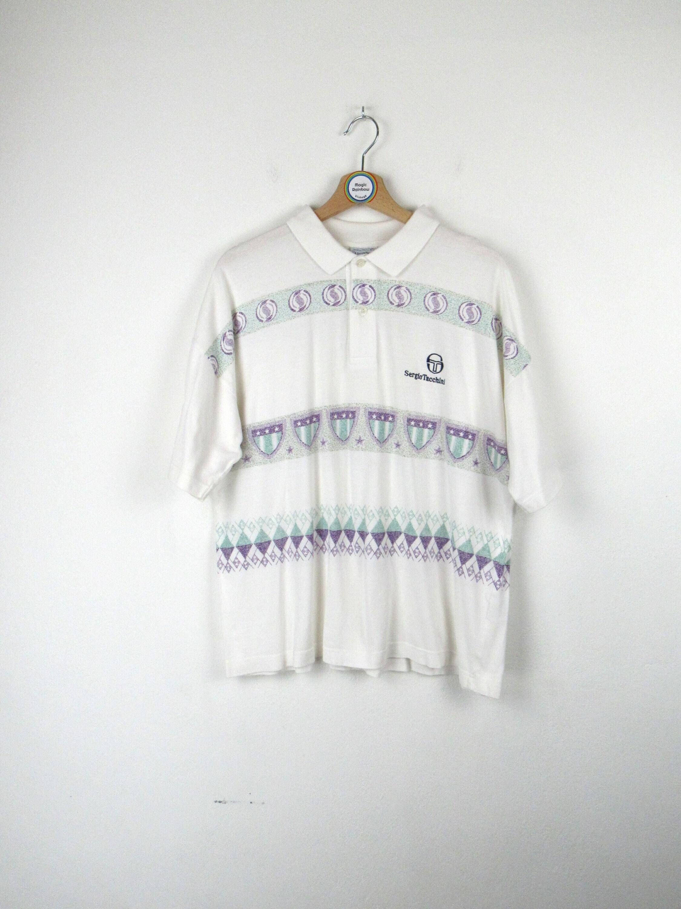 Sergio Tacchini Vintage 80s Tennis Polo - Size XL