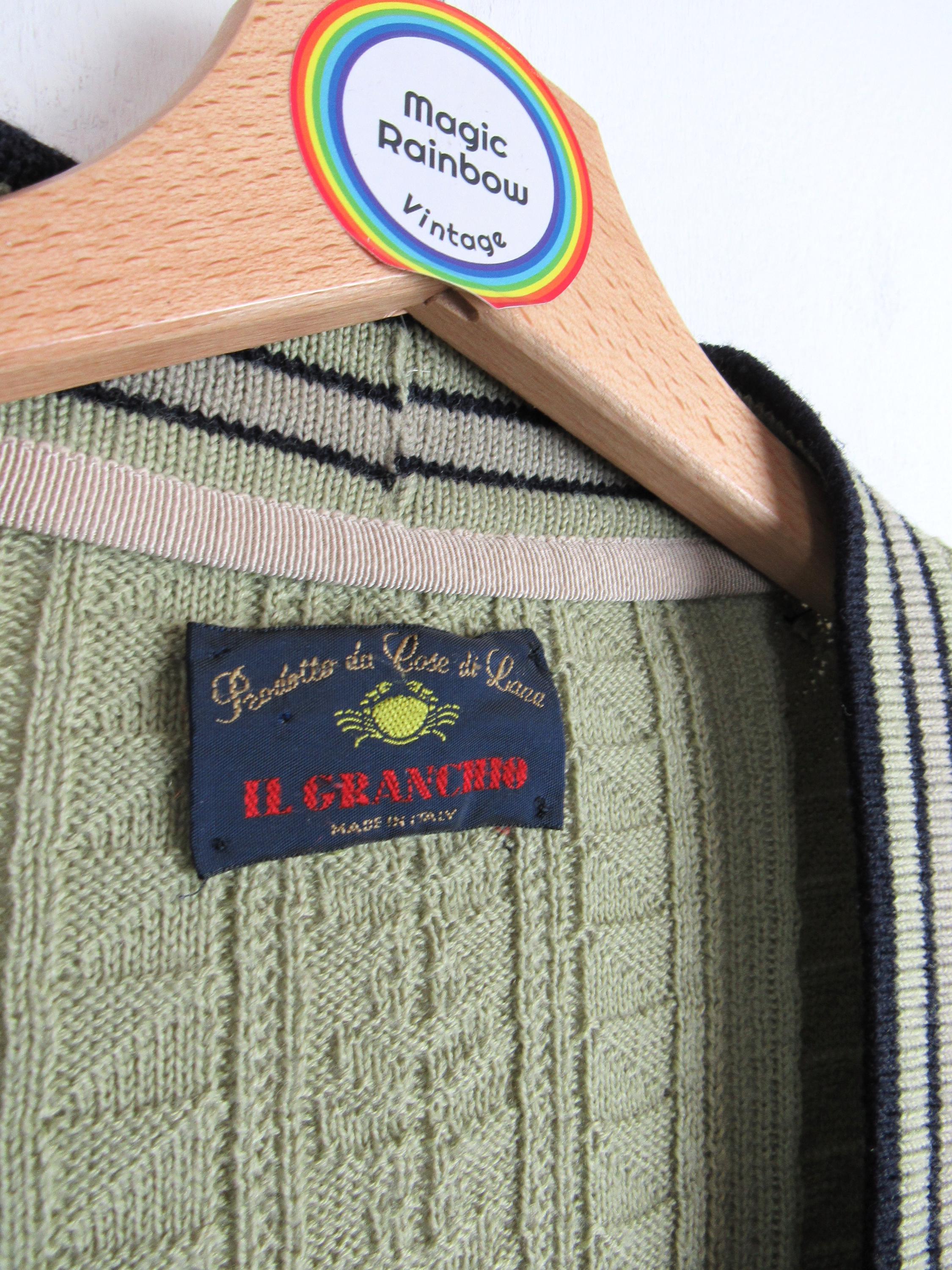 トップス 80s 90s IL GRANCHIO design cardigan Vintage 90's Il Granchio Cardigan - Size L - Etsy