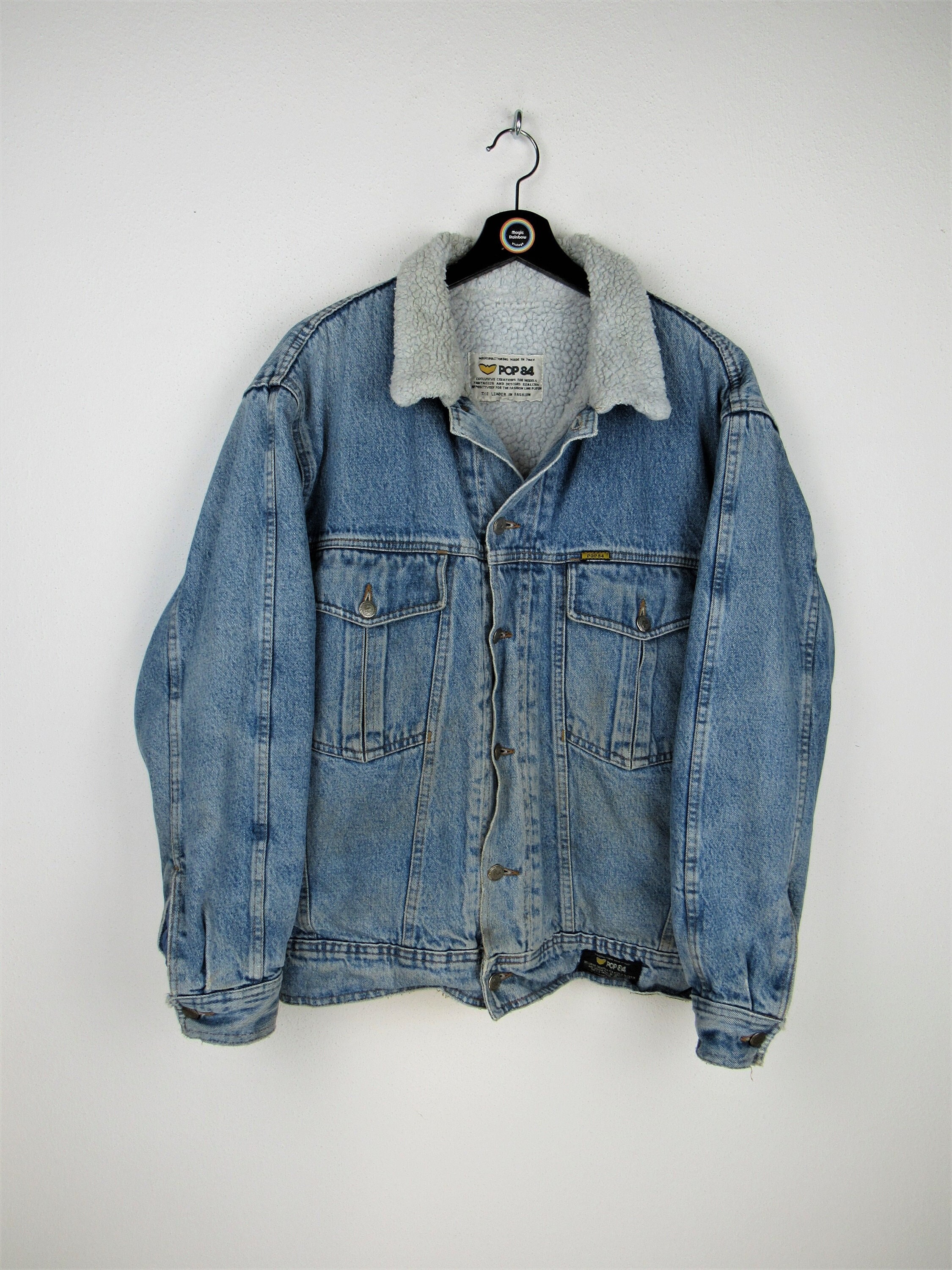 Pop84 Vintage 90s Sherpa Jeans Jacket 