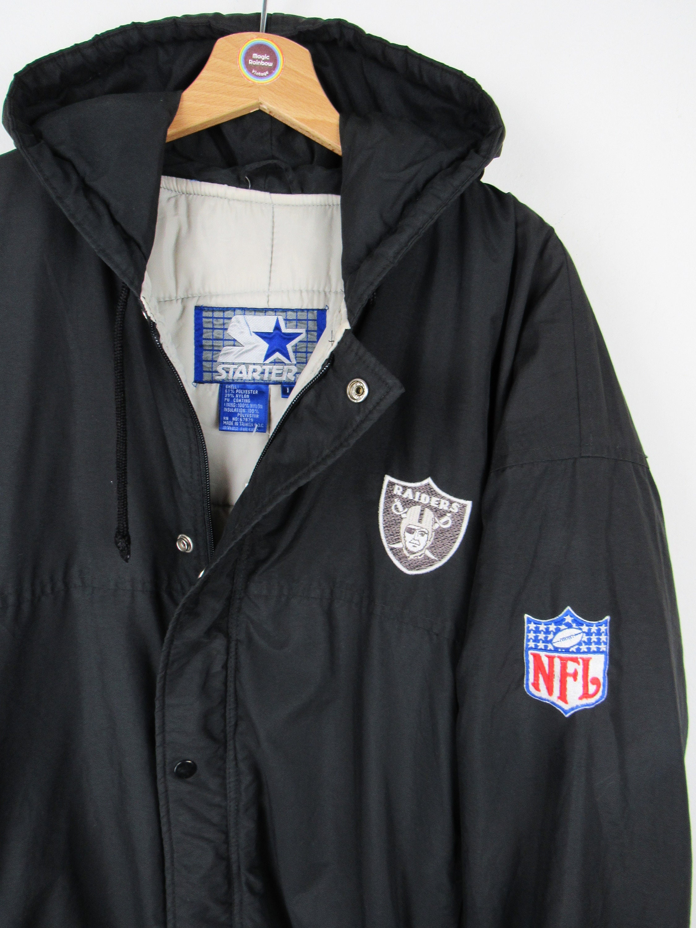 Starter Los Angeles Raiders NFL Vintage 90s Jacket - Size L Starter Los Angeles Raiders NFL Vintage 90s Jacket - Size L