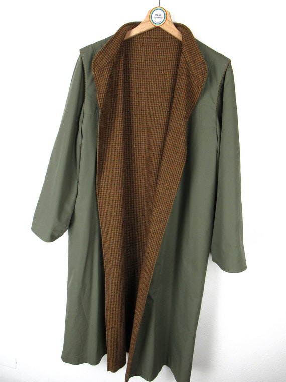 Vintage 90s women's reverse cape trench coat - Si… - image 2