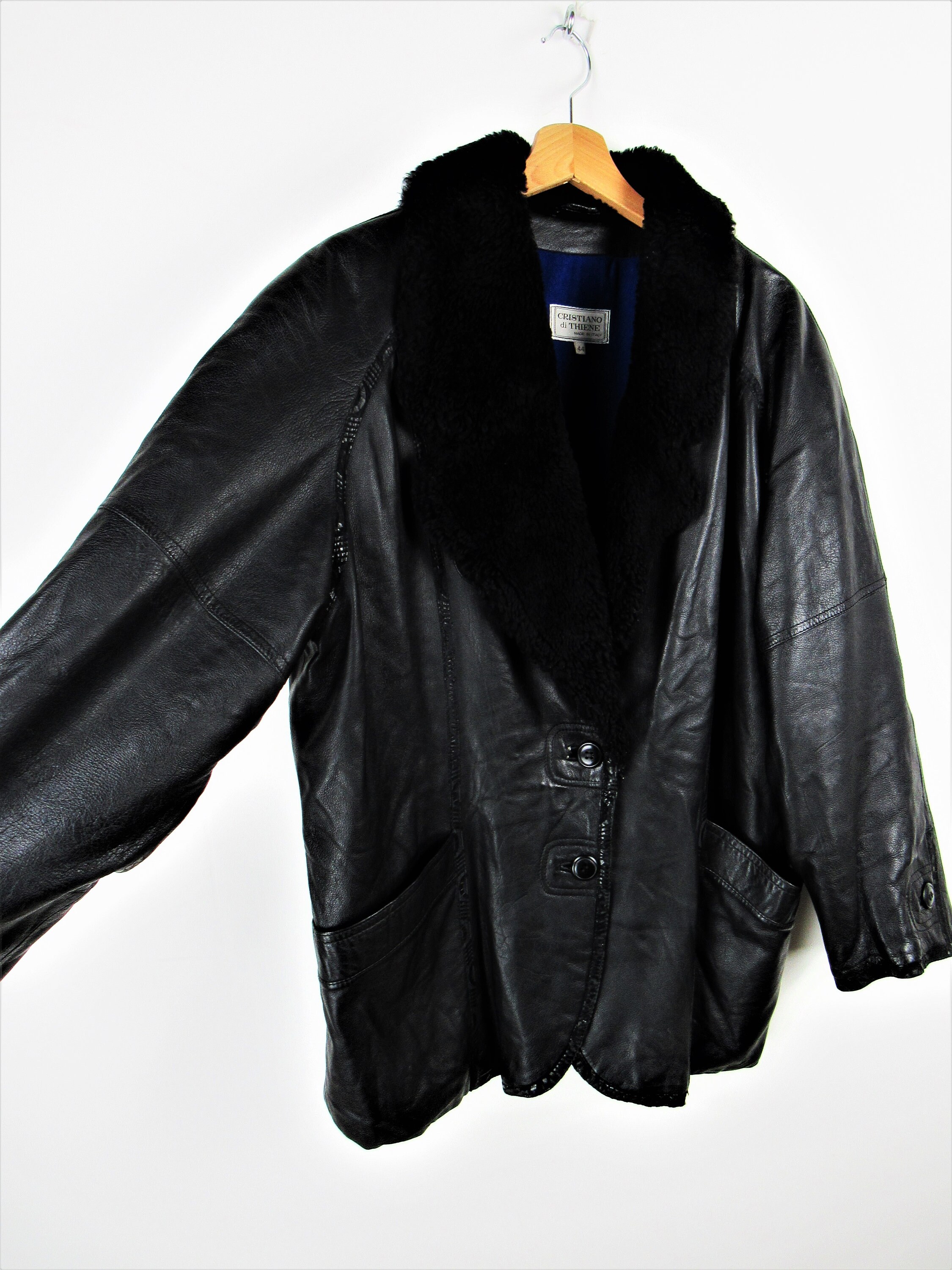 Cristiano Di Thiene Jacket in Genuine Vintage 80s Leather