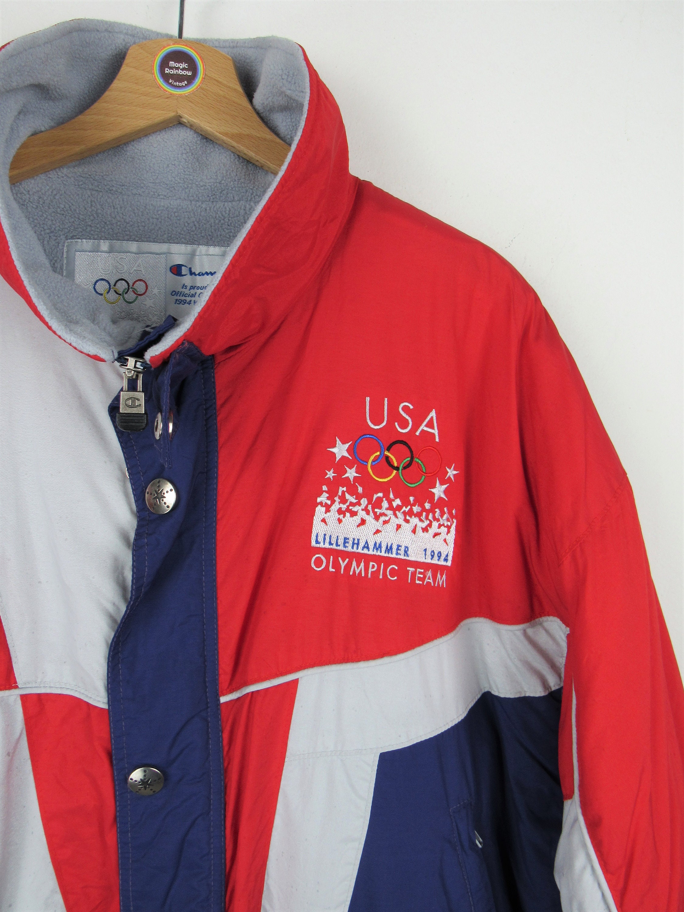 Lillehammer 1994 USA Olympic Team Vintage 90s Champion Jacket Size XL 