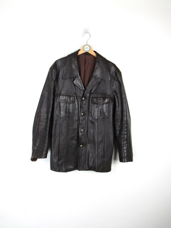 Vintage 80s 90s Leather Jacket Size M - Etsy