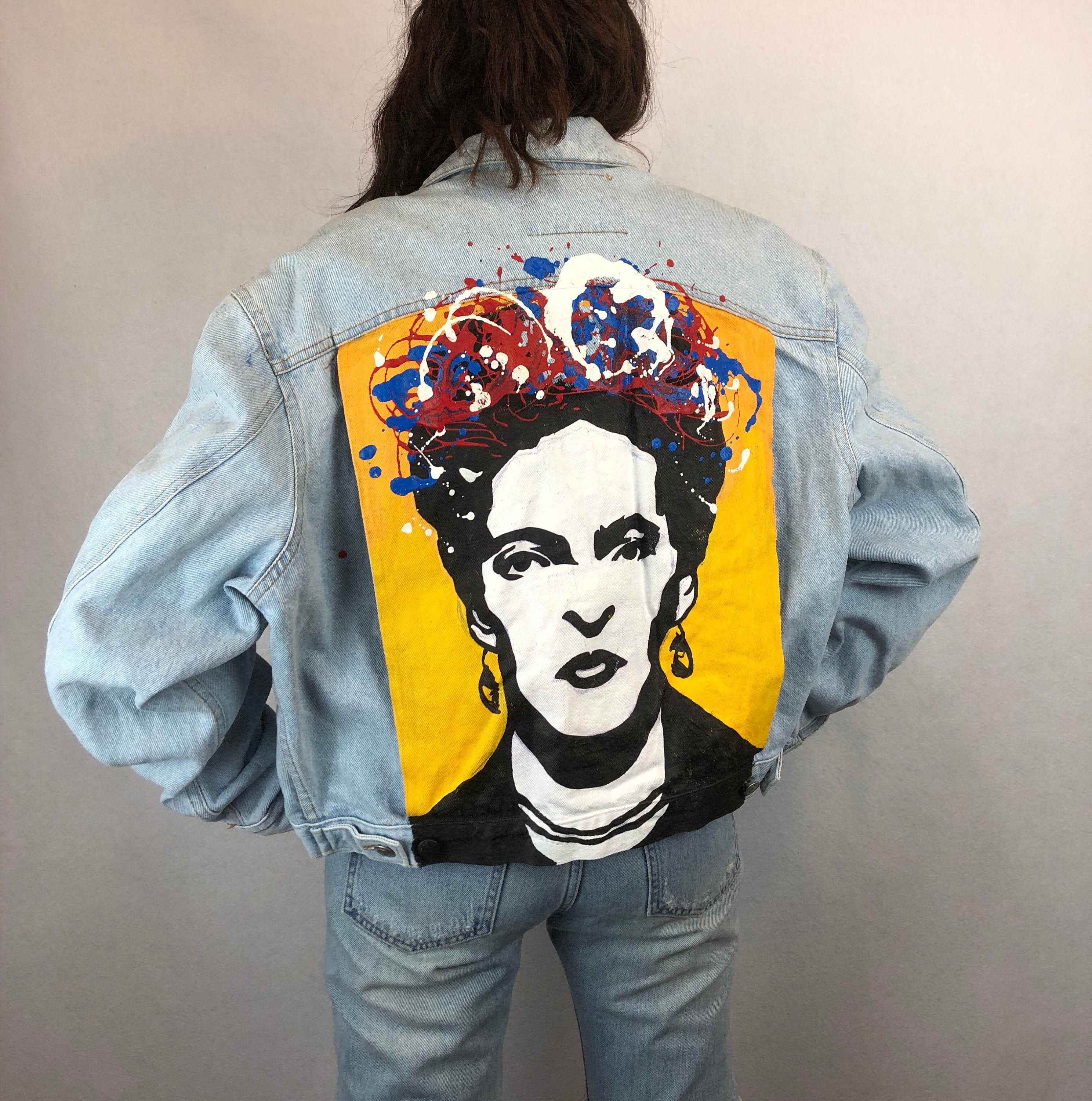 Giacca Frida Khalo giubbotto jeans denim brand Rifle style | Etsy Italia