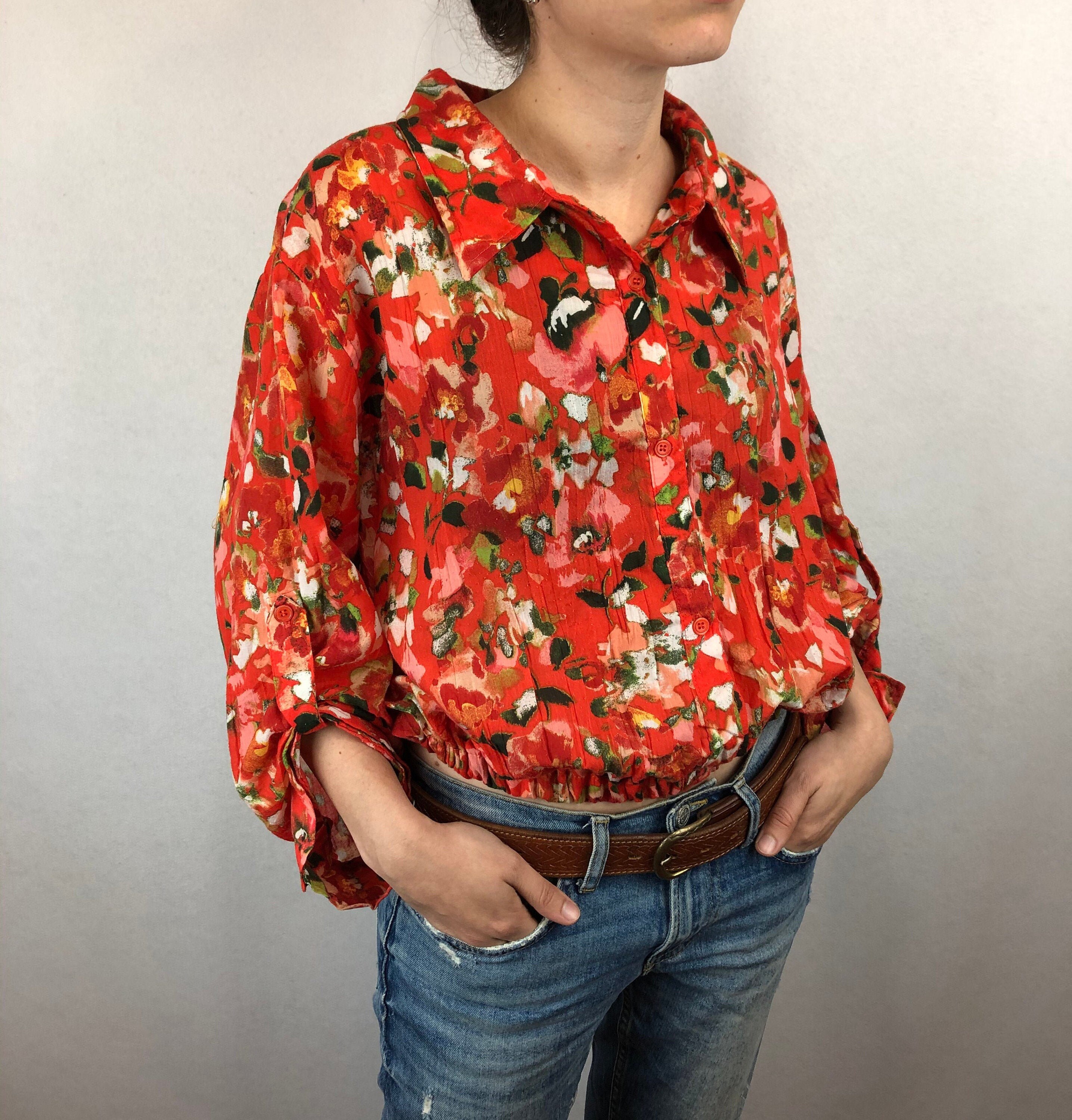 80s pattern shirt womens