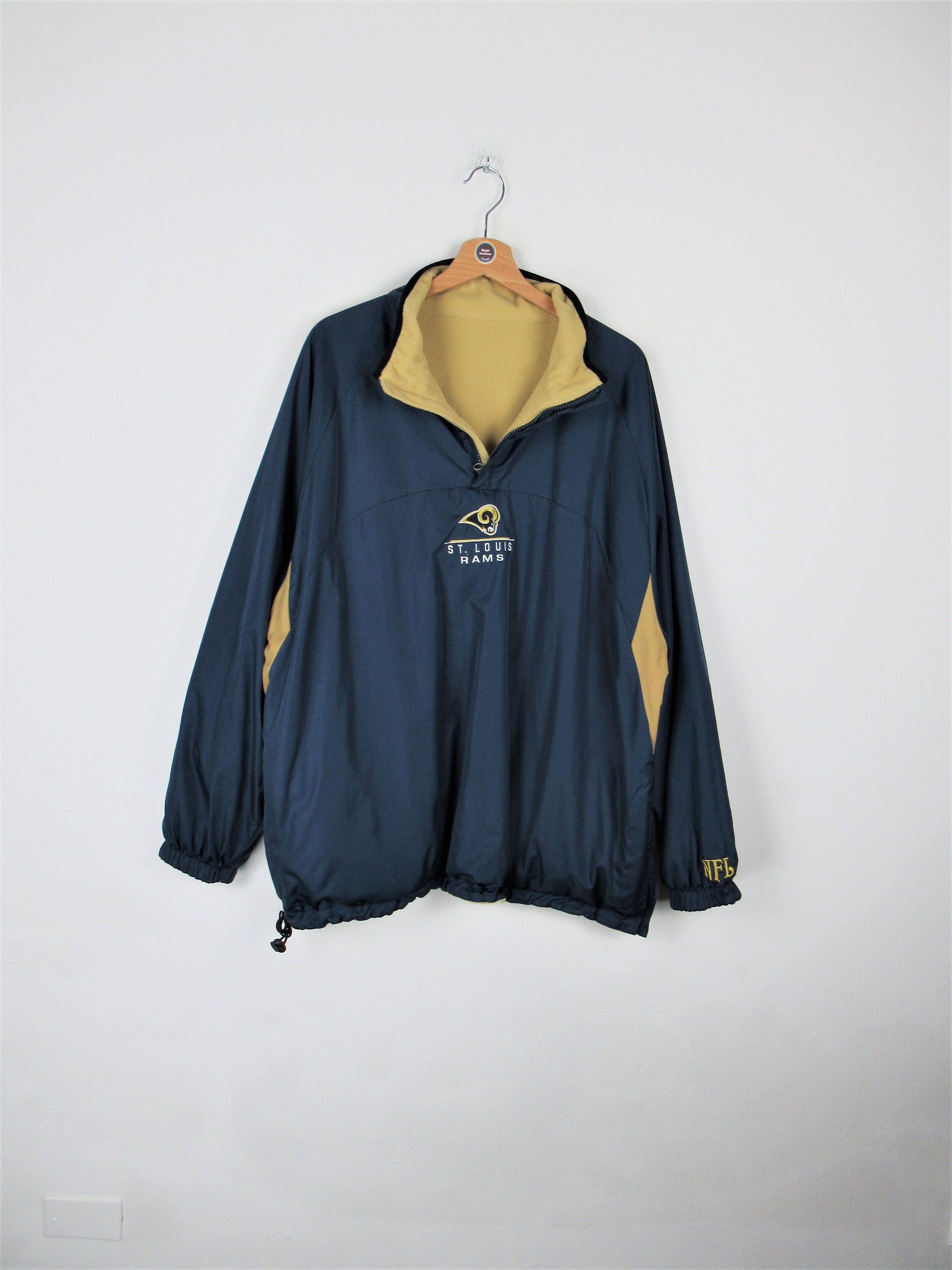 Vintage 90s Saint Louis Rams NFL Reversible Jacket Size XL 