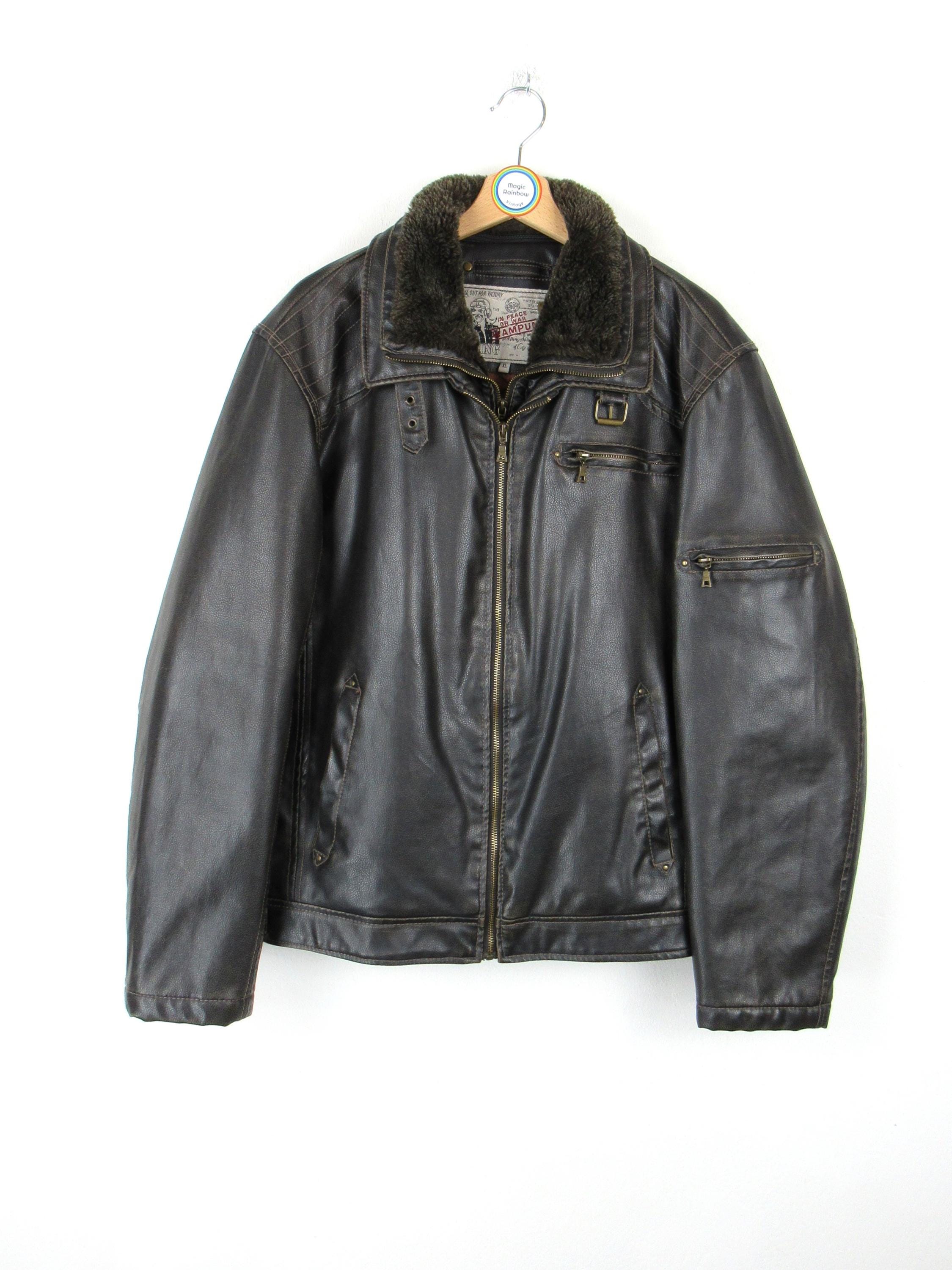 Vintage 1980s Addis Genuine Leather Biker Jacket / Fall