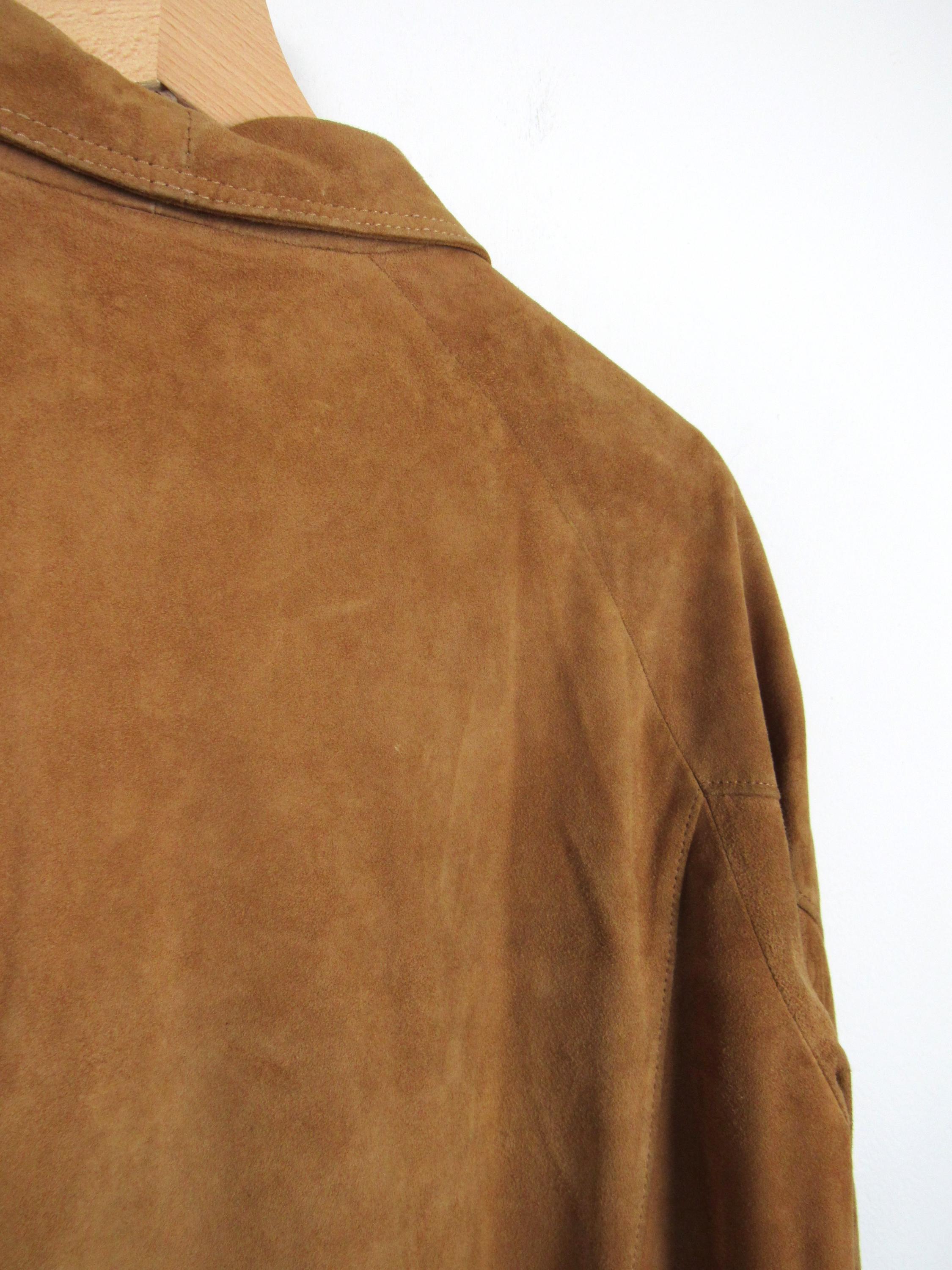 ジャケット・アウター 90s- intermezzo fake suede blouson Vintage 90's Suede Jacket - Size M - Etsy