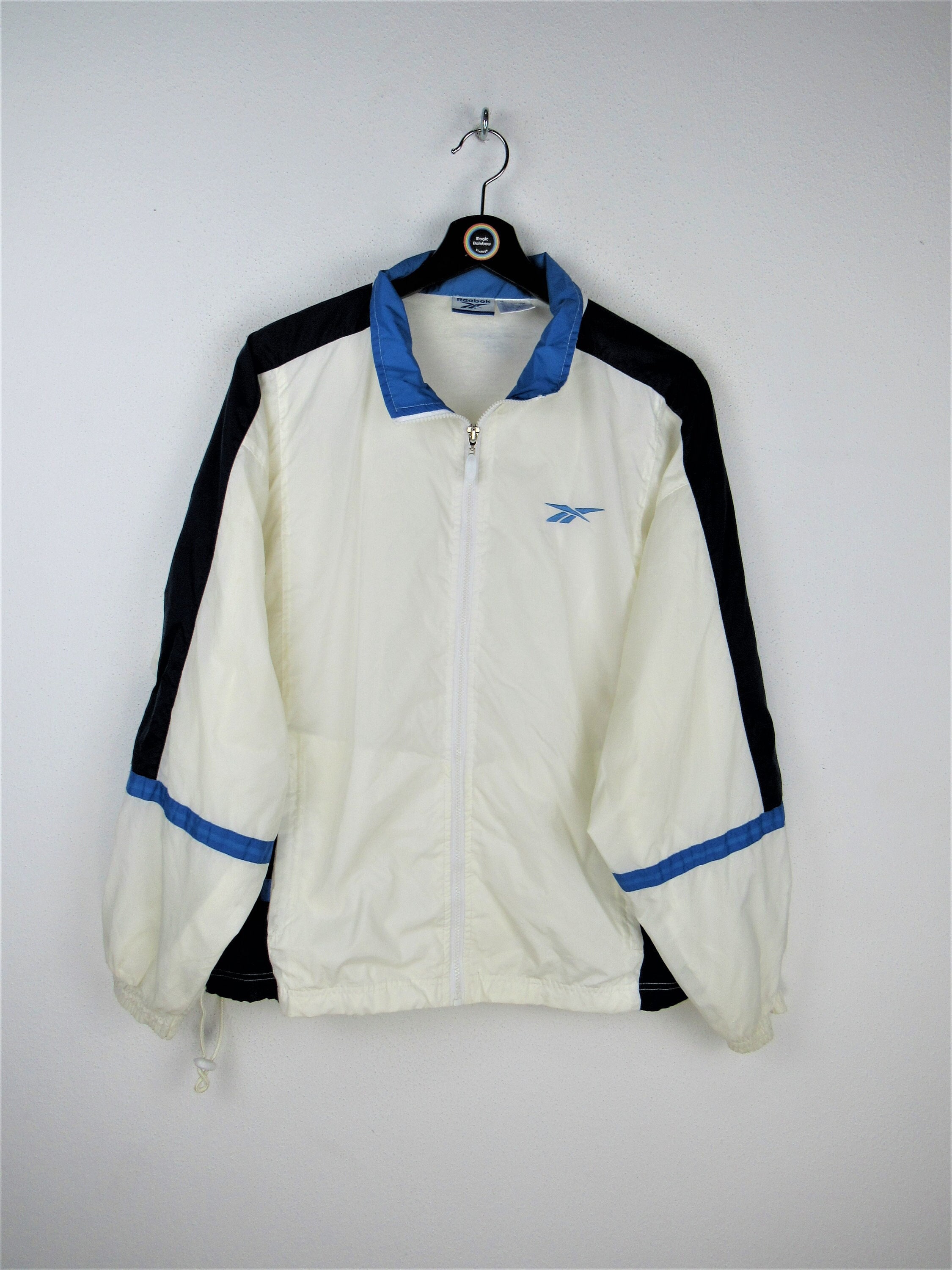 reebok white windbreaker