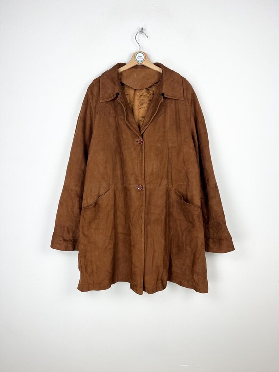 Cappotto scamosciato donna vintage anni '90 - Taglia XL