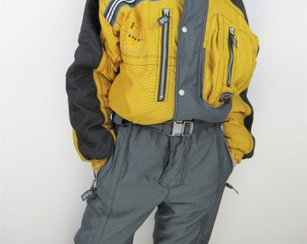 Combinaison De Ski Vintage Brugi Années 90 - Coupe Regular Taille M Homme - Style Colorblock Rétro