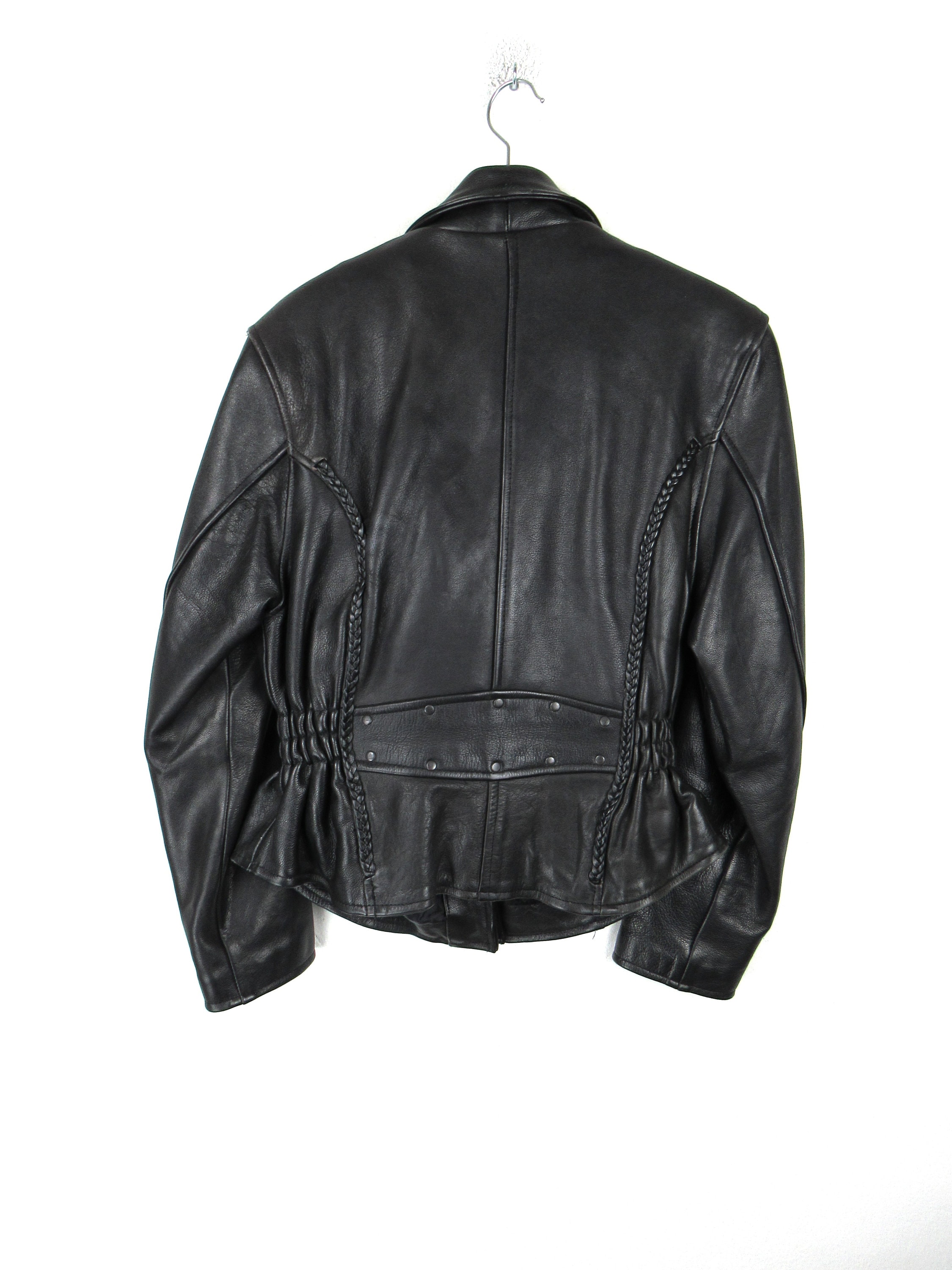 Shaf Women's Biker Jacket in Genuine Vintage 80s 90s Leather
