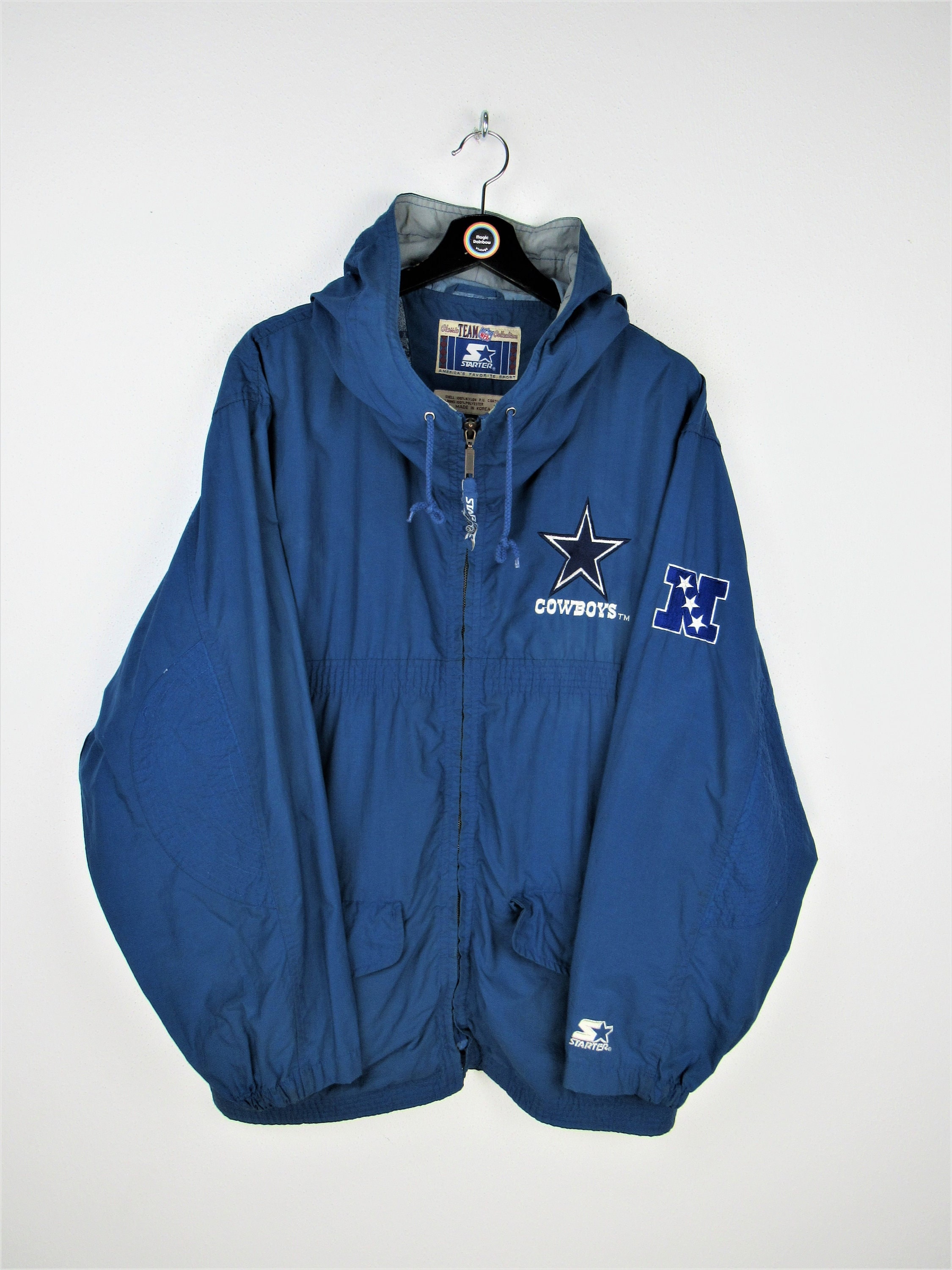 90s Starter NFL Dallas Cowboys 1/4 Zip Padded Coat (XL) – Stocked Vintage