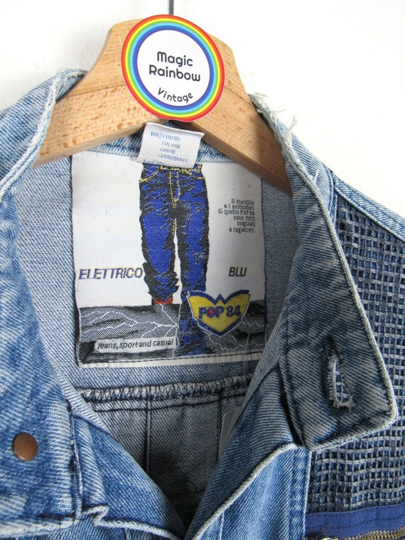 Vintage 80s 90s Pop 84 Denim Jacket - Size S/M - image 6