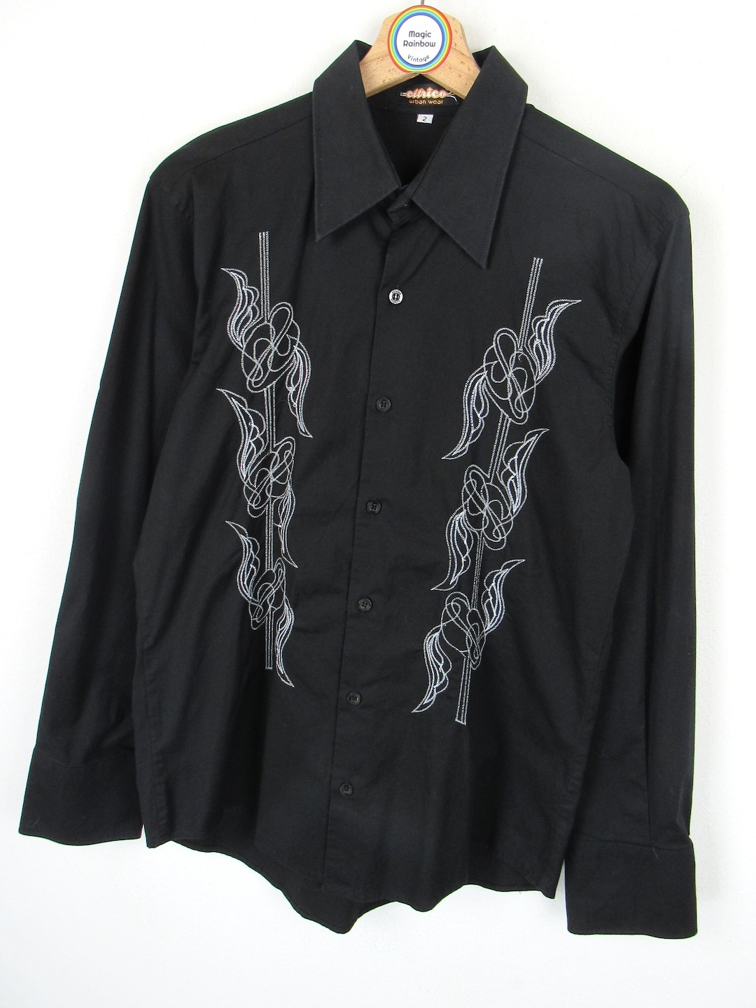 Camisa de hombre Citrico vintage de manga larga de los años 90 Talla S  México