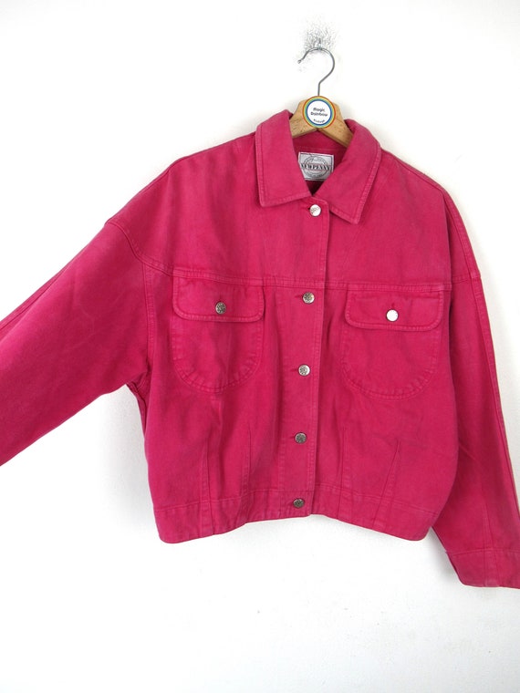 Giacca di jeans rosa Newpenny vintage anni '80 '9… - image 3