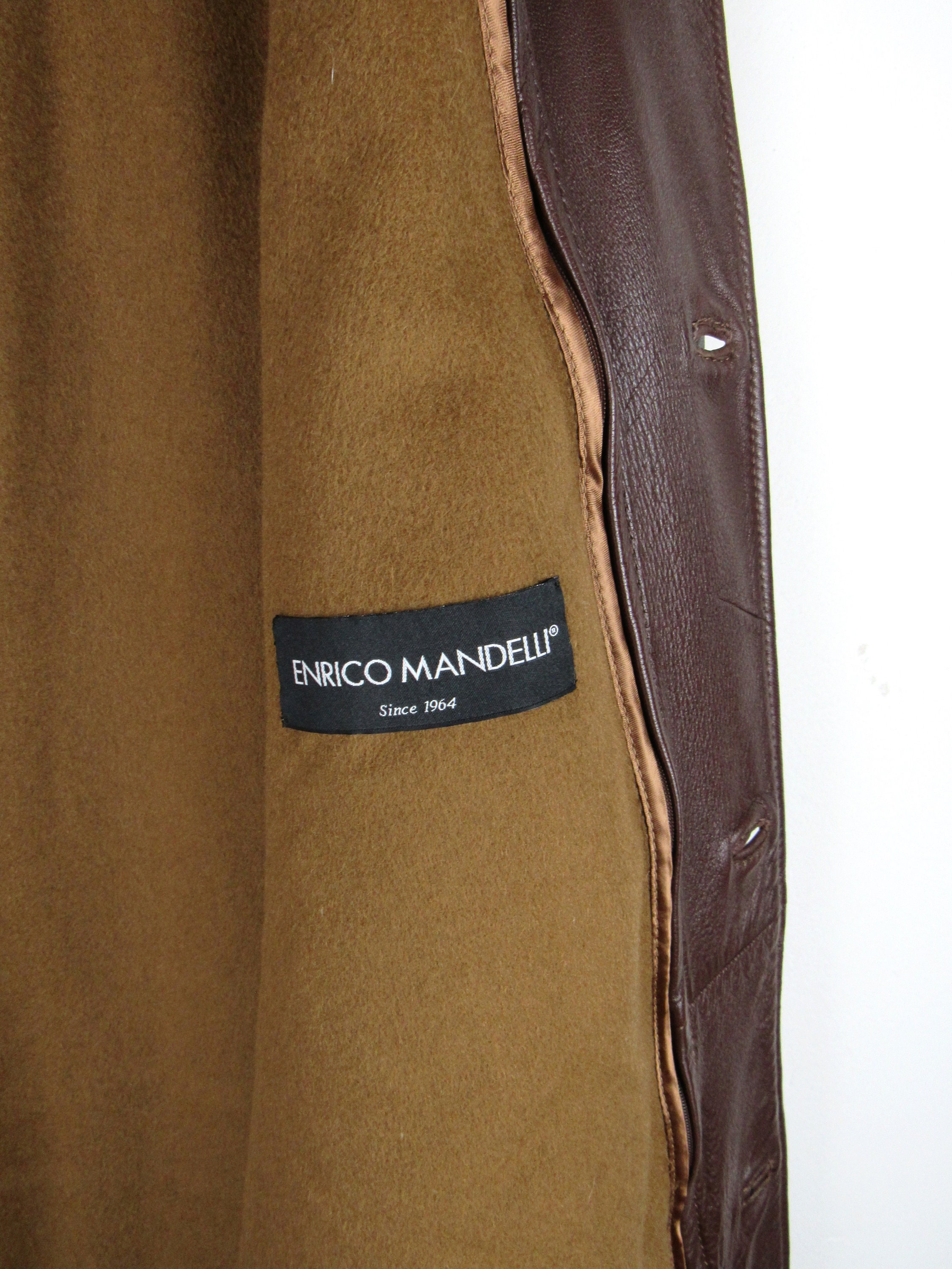 Enrico Mandelli Vintage 1990s Leather Jacket - Size XL - Etsy