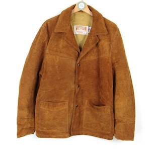 WESTERN schott ブラウン スエード ランチコート アメリカ　USA Schott N.Y.C（ショット）の「USA製 Schott 裏ボア スエード