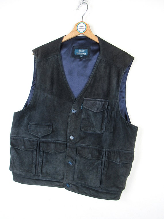 Gilet Daim a Ceinture 2027-01 Bleu Marine 2027-01
