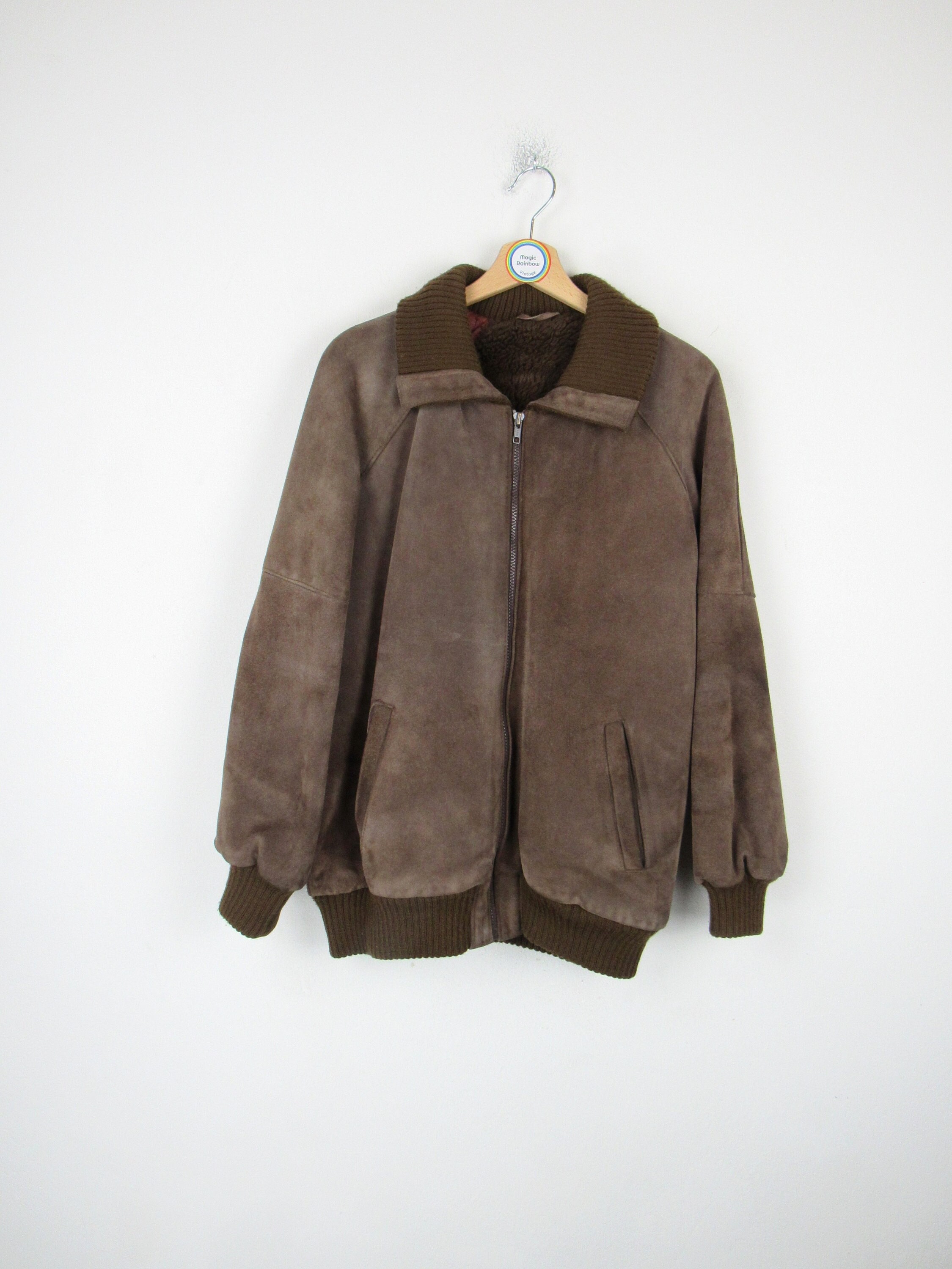 Vintage 90s Suede Jacket - Size L - Etsy