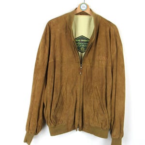 Hugo Boss Suede Leather Jacket - Etsy