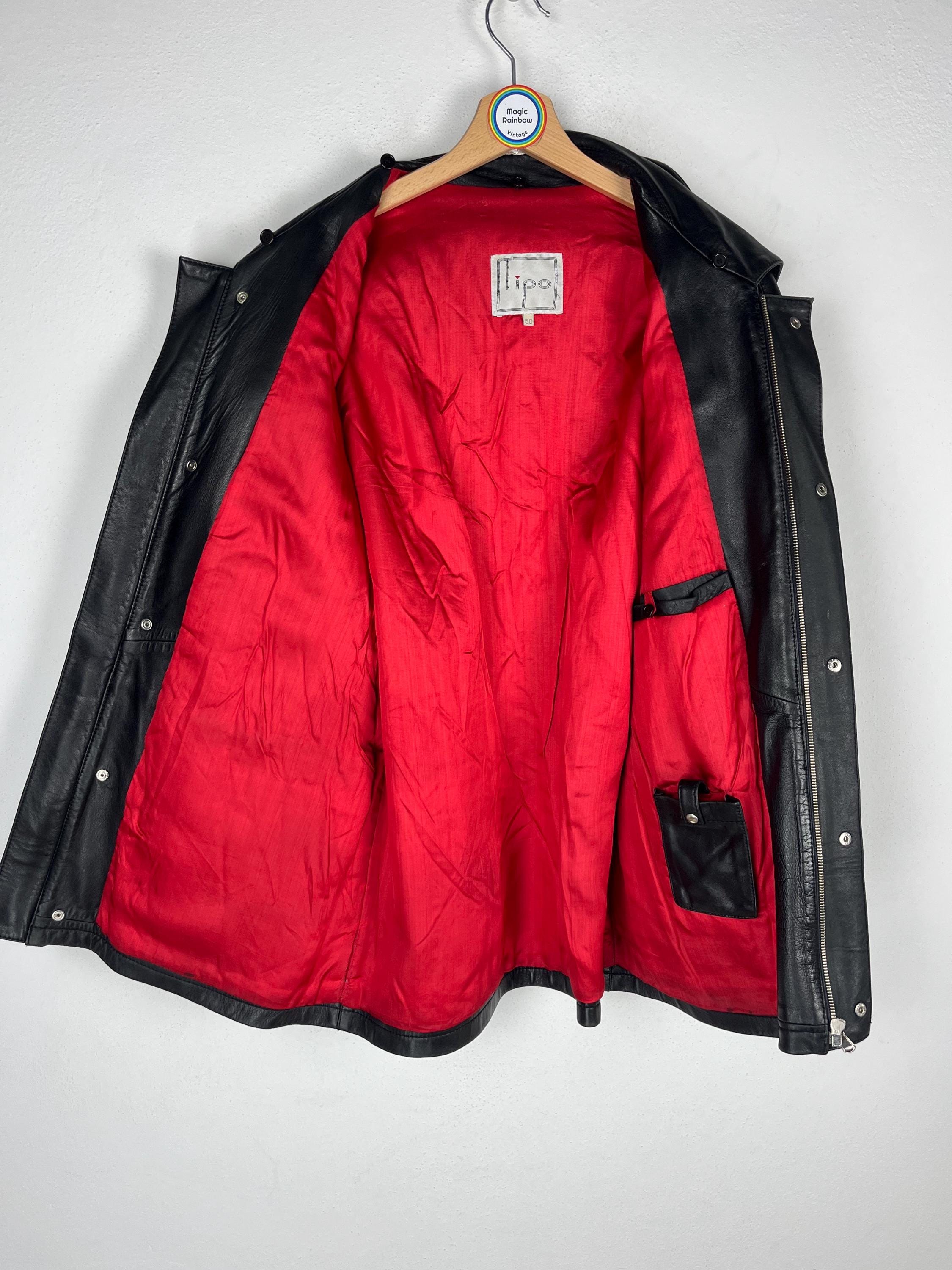 Vintage 90s Leather Jacket - Size L - Etsy