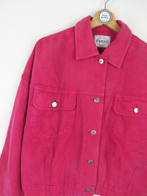 Giacca di jeans rosa Newpenny vintage anni '80 '9… - image 6
