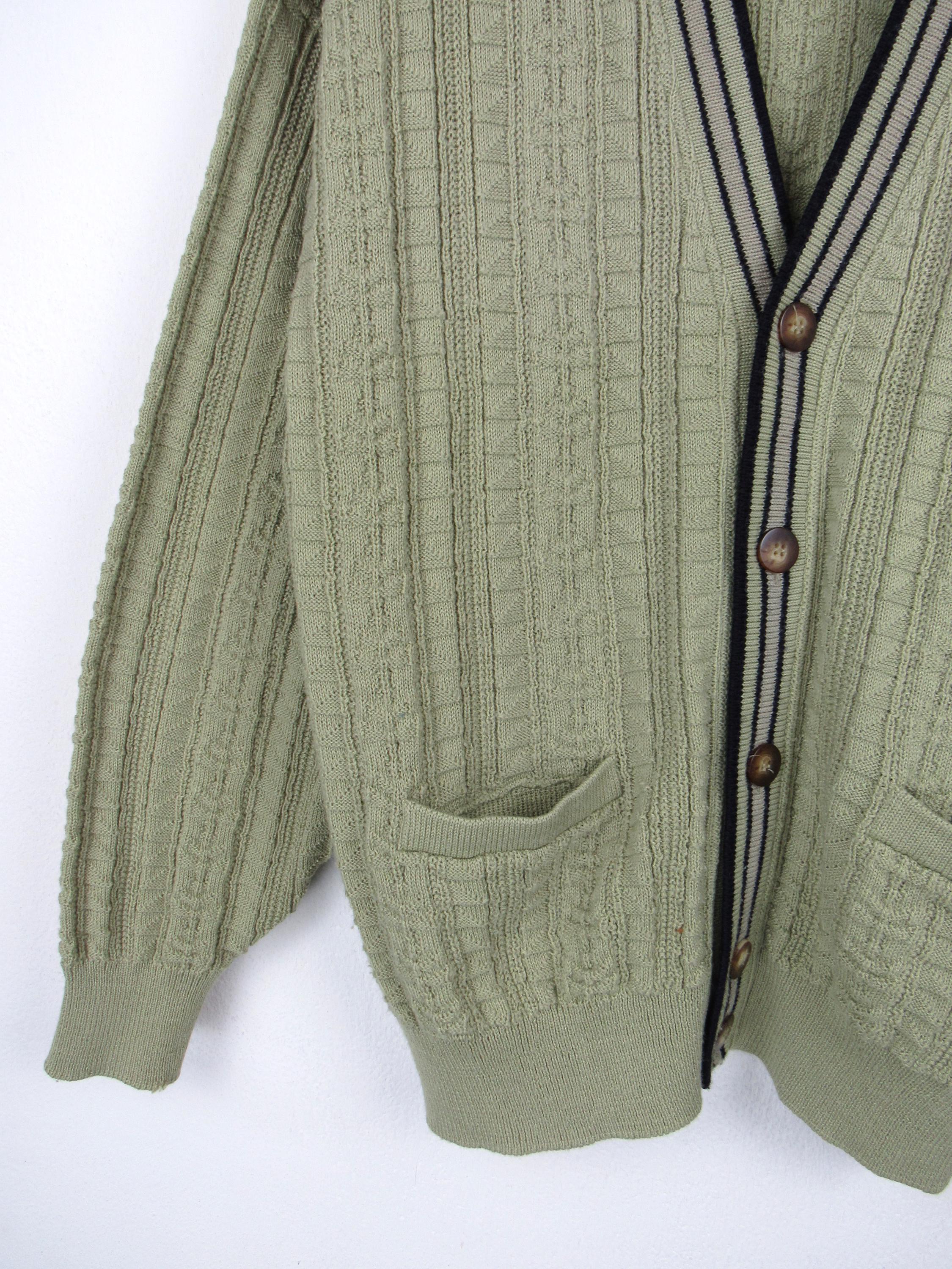 トップス 80s 90s IL GRANCHIO design cardigan Vintage 80s 90s IL GRANCHIO Cardigan Patterned Mohair Wool