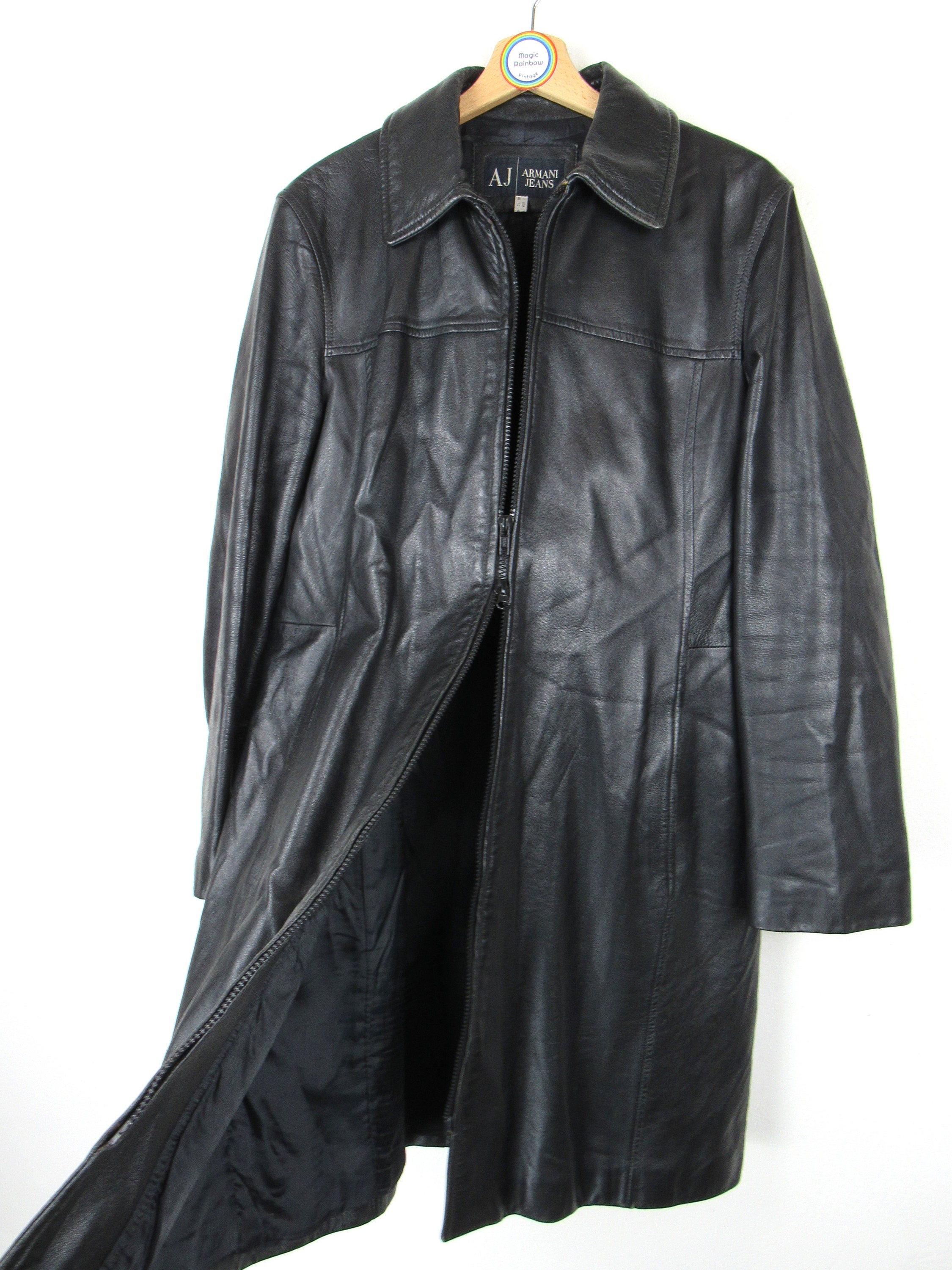 ジャケット・アウター Armani Jeans 90s Leather Coat 90s ARMANI JEANS Leather Jacket | VOSTOK