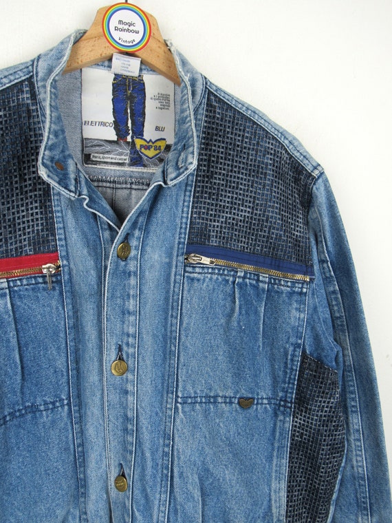 Vintage 80s 90s Pop 84 Denim Jacket - Size S/M - image 7