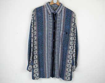 Vintage Women&#39;s Long Sleeve Shirt 90s - Size L